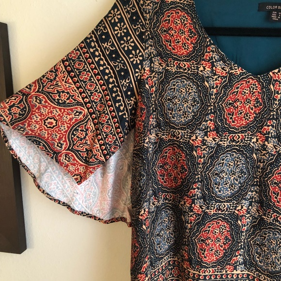 Tribal Printed Shift Dress - Picture 3 of 4